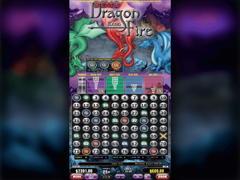 Dragon Fire Keno 3