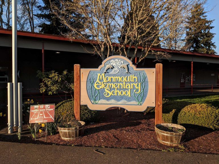 Monmouth Elementary School sign