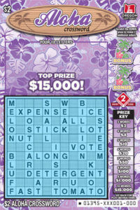 Aloha Crossword ticket front