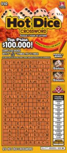 Hot Dice Crossword Ticket Front